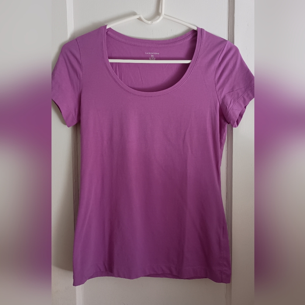 Lands End extra small purple scoop neck t-shirt